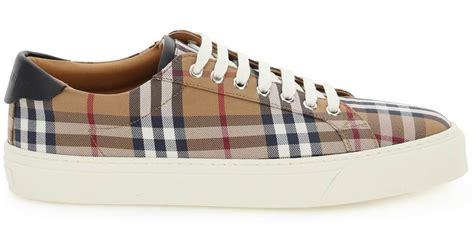 burberry check canvas sneakers|Burberry vintage check sneakers men's.